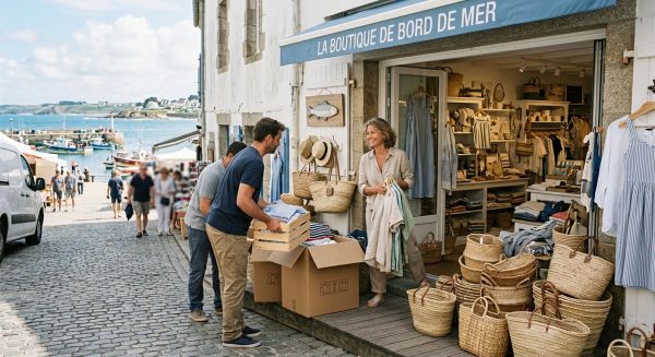 Comment une boutique de bord de mer se fournit en paniers et en prêt-à-porter avant la saison
